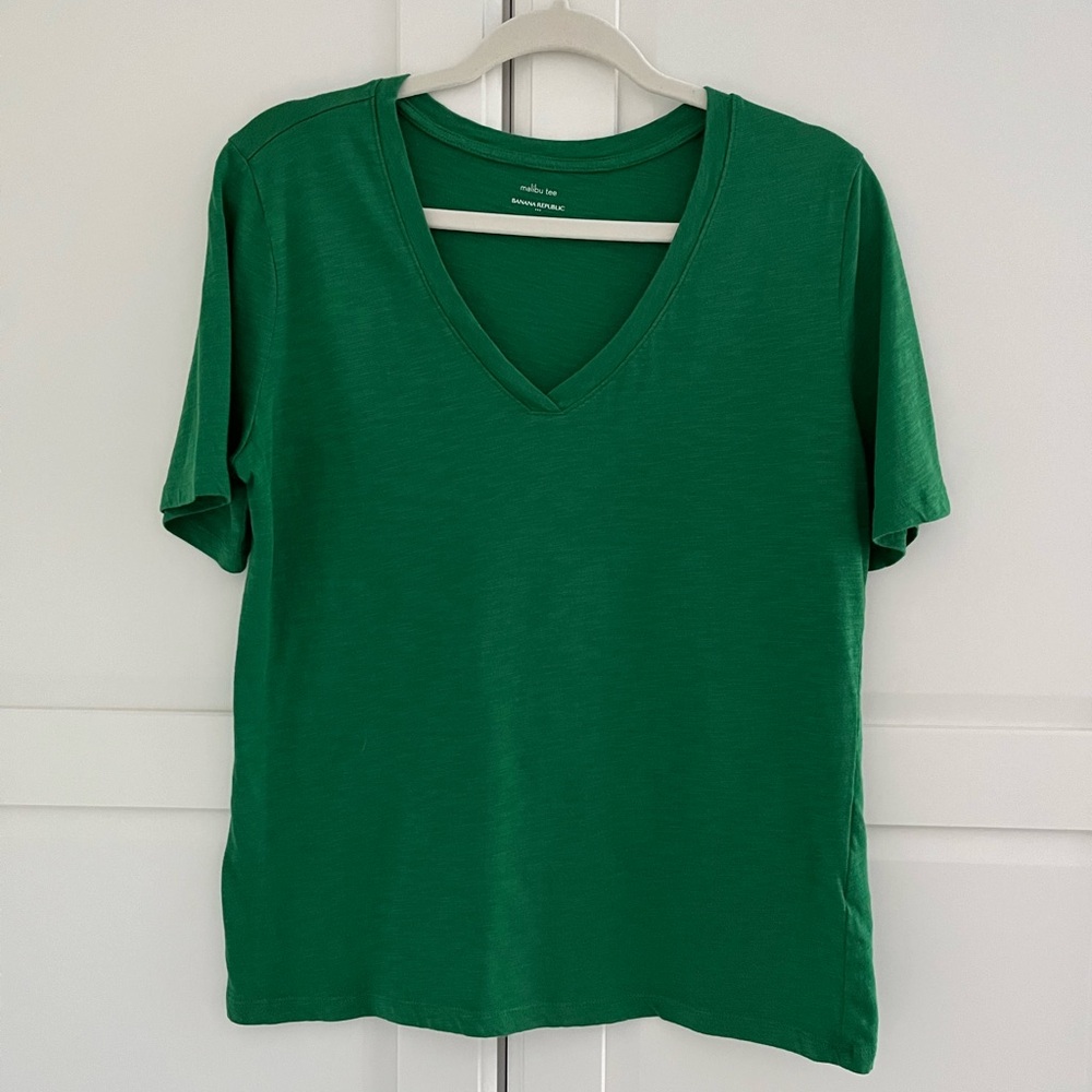 Vneck Slub Top szM Green